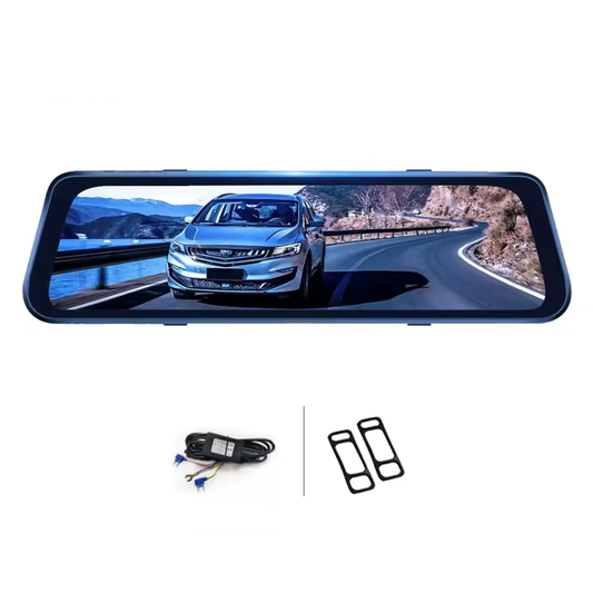 Caméra de tableau de bord Ultra HD 4K – Écran tactile 10 pouces, WiFi, double objectif avant/arrière avec BlackBox DVR