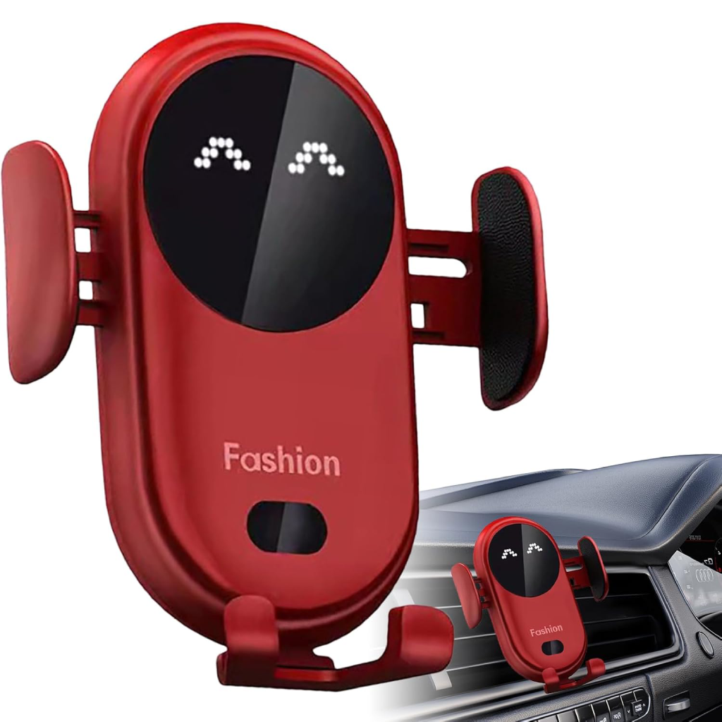 Chargeur sans fil 30W pour voiture – Support rotatif intelligent avec capteur infrarouge, fixation grille d’aération