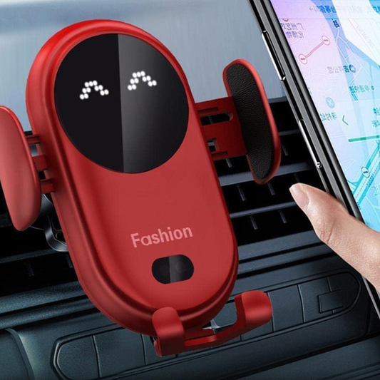 Chargeur sans fil 30W pour voiture – Support rotatif intelligent avec capteur infrarouge, fixation grille d’aération