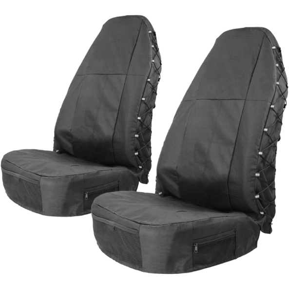 Housses de protection de siège avant – Lot de 2 avec dossier, design personnalisé pour voiture