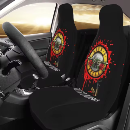 Coussins de siège de voiture à impression personnalisée – Thèmes « pistolets » et « bandes de rock classiques »